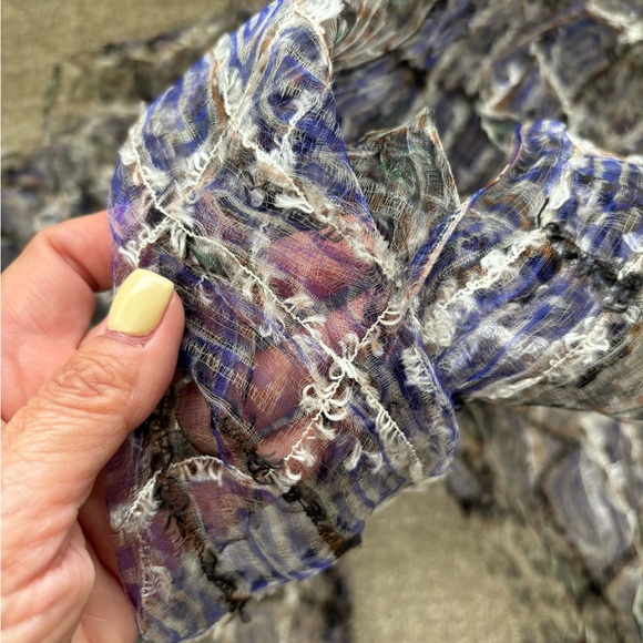 ✨FLEURS HANDWOVEN ECO-FRIENDLY NATURAL SILK SCARF BY ELEGANT ADDITIONS - NWT - Picture 4 of 10